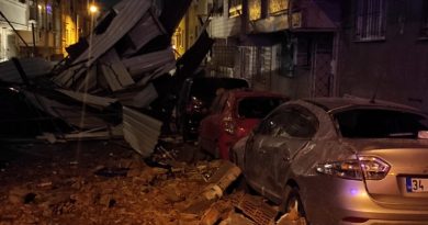 مقاطع فيديو عاصفة إسطنبول تُطير أسقف المنازل