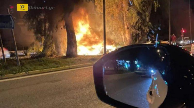 سيارة فيراري تتحطم في حادث مأساوي في بيجاداكيا فولا ، مع فولياجميني - فيديو