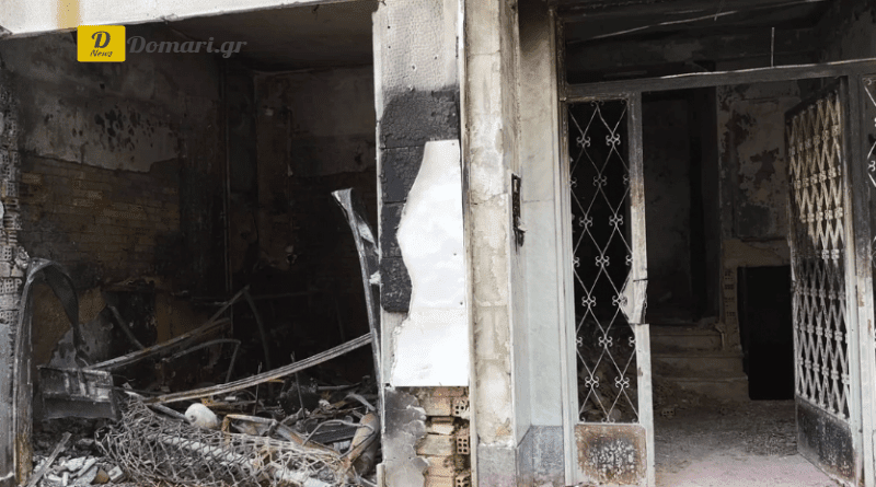 صور الدمار الذي خلفه انفجار محل لبيع اسطوانات الغاز في أخرنون بالأمس