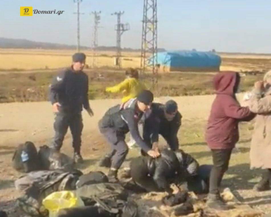 فيديو صادم من إيفروس.. الشرطة التركية تعتدي بضرب النساء والأطفال الذين تجمعوا على الحدود