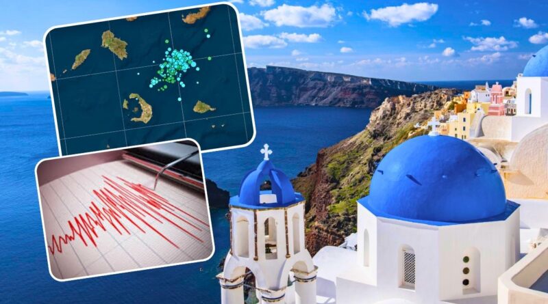 سانتوريني هزات أرضية قوية متتالية تصل إلى 4.5 درجة على مقياس ريختر في الساعات الأولى من صباح الاثنين