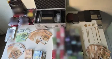 Arrest of a Man in Omonia in Possession of Stolen Gold Cash and Contraband