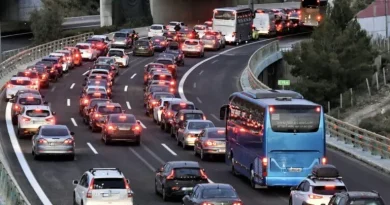 Greek Traffic Police Oversee the Return of Citizens and Tourists After the Summer Holidays